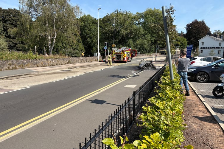 Aftermath of Abergavenny Car fire