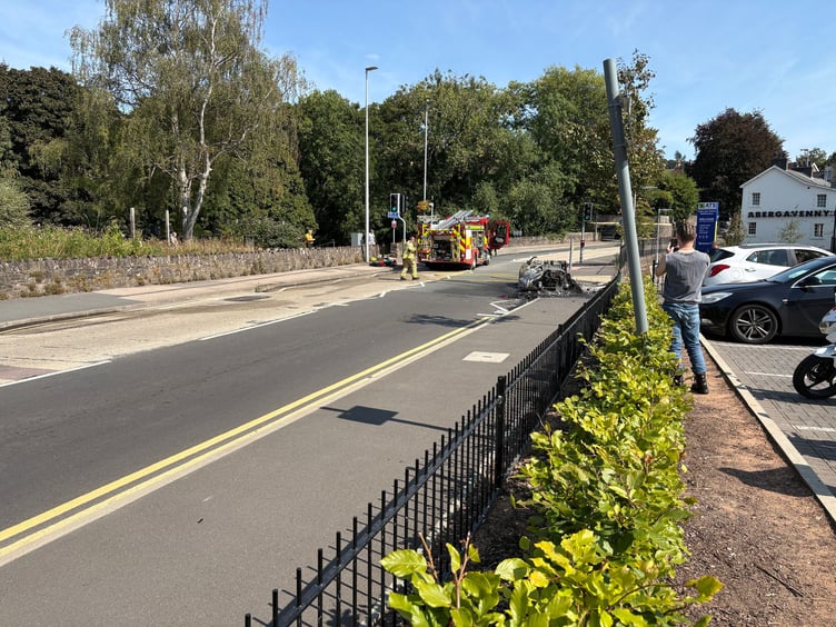 Aftermath of Abergavenny Car fire