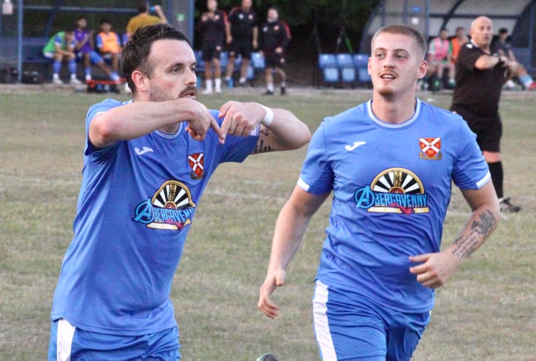Ben Brooks scored for Abergavenny, but any joy was short-lived. File photo: Stuart Townsend/ Barcud Coch