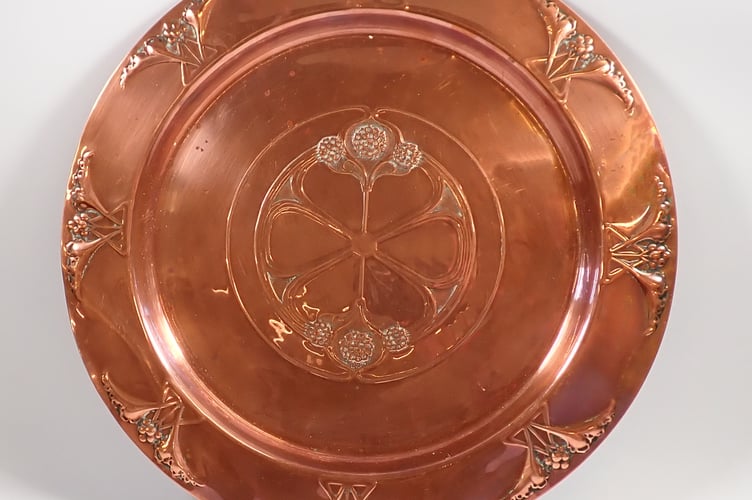 Copper Art Nouveau Charger