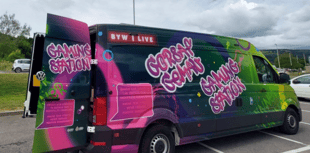 Gaming bus driving down anti-social activity rolls into Abergavenny