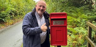 New post box in rural Monmouthshire