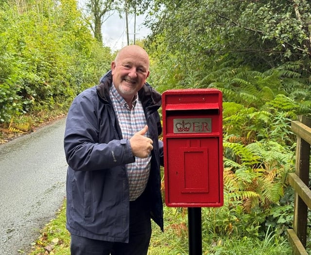 New post box in rural Monmouthshire