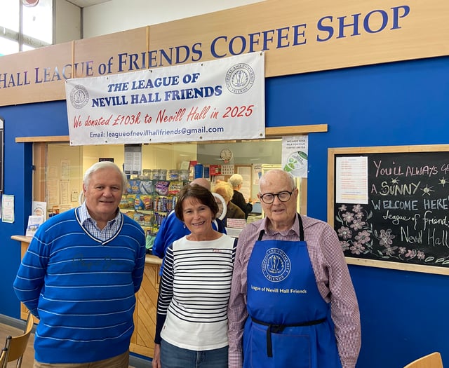 League of friends raise over £100,000 for Nevill Hall