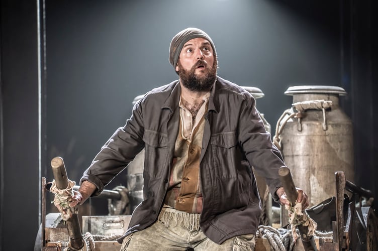 FIDDLER ON THE ROOF,            , Director - Jordan Fein, Choreographer - Julia Cheng;  Lighting Designer - Aideen Malone; Designer - Tom Scutt,  Wig s, Hair, Makeup - Nina van Houten; Musical Supervisor - Mark Aspinall; UK tour Theatre, 2025, Credit: Johan Persson/