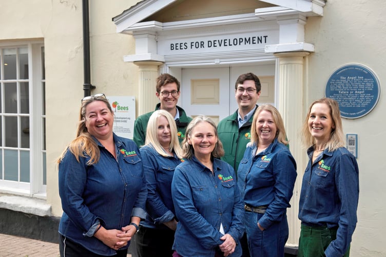 The Bees team outside their HQ