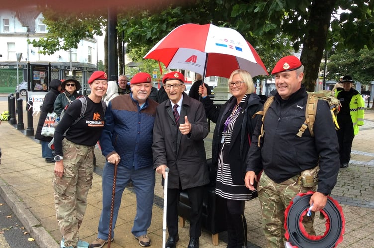Darren Foote and supporters after the epic walk