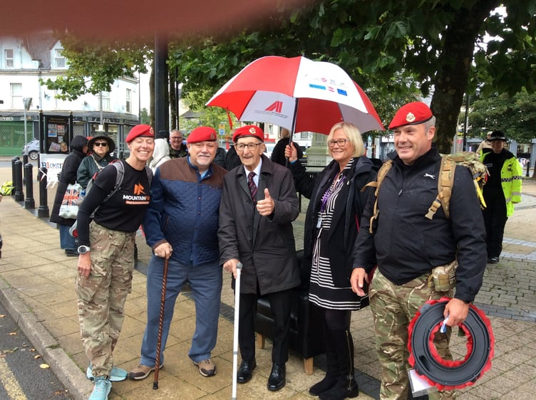 Darren Foote and supporters after the epic walk