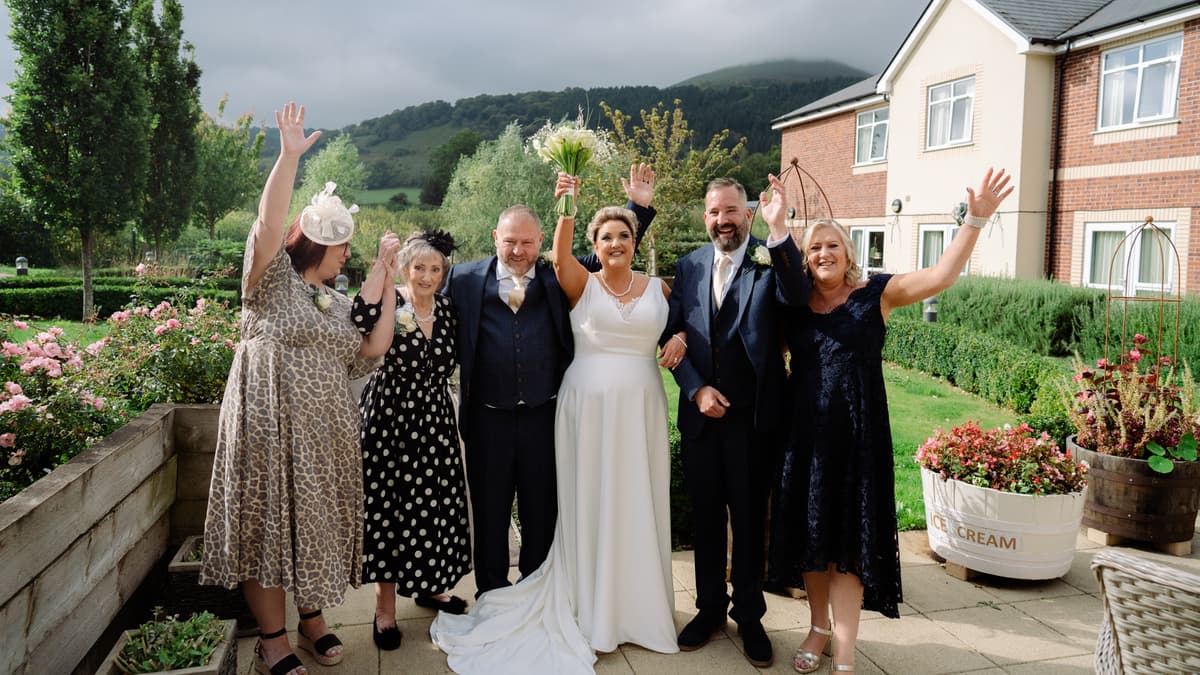 Wedding at an Abergavenny Care Home Brings the Whole Family Togethe...