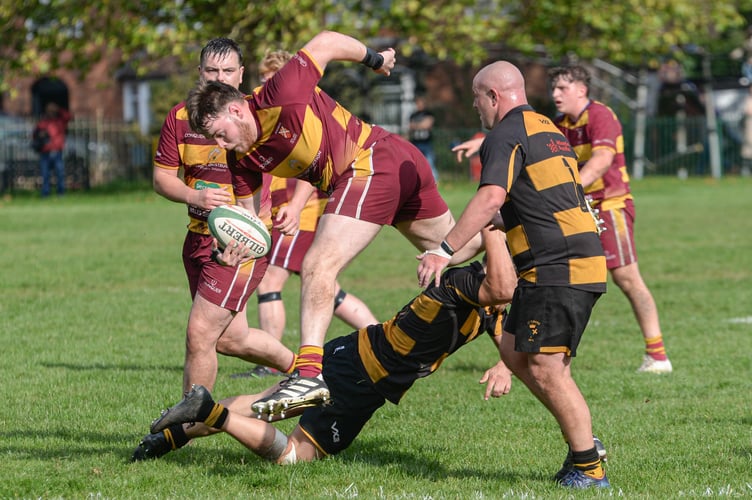 Up and over for an Aber player!