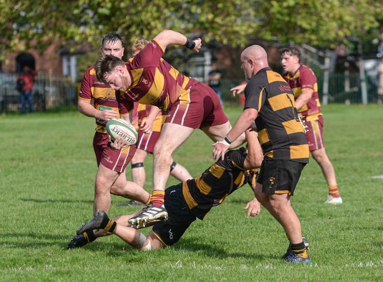 Up and over for an Aber player!