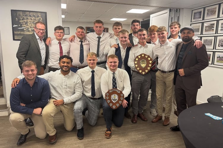 Some of the Macey Cup Shield winning squad at the awards night