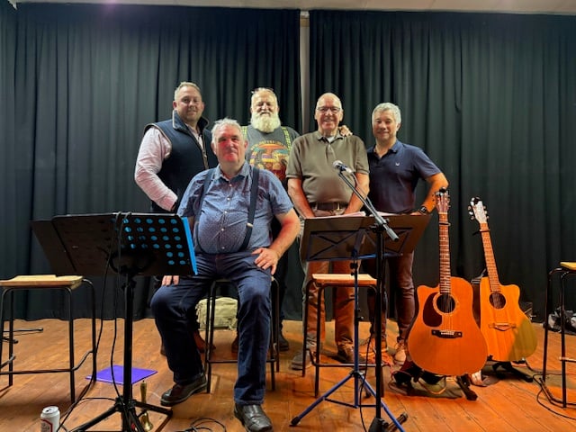 Local sea-shanty band represents Monmouthshire in Cornwall.