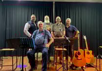 Local sea-shanty band represents Monmouthshire in Cornwall.