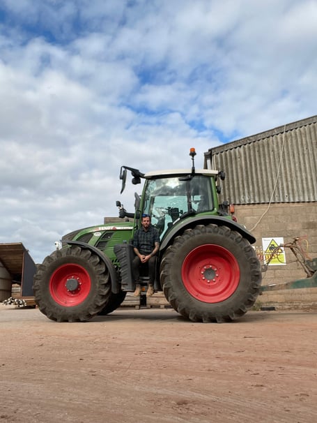 Adam Knock, Farmer from Abergavenny, who has had his business accounts suspended by Meta