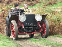 Vintage wheels roar across rural trails