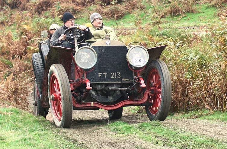 Luke Roberts with his 1906 Bianchi 28-40