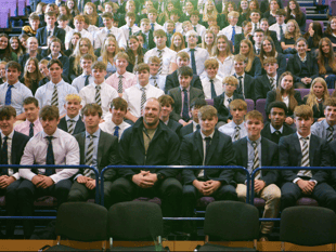 Wales and Lions star Alun Wyn Jones inspires students