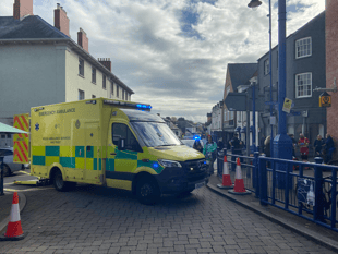 Major emergency service response in Abergavenny