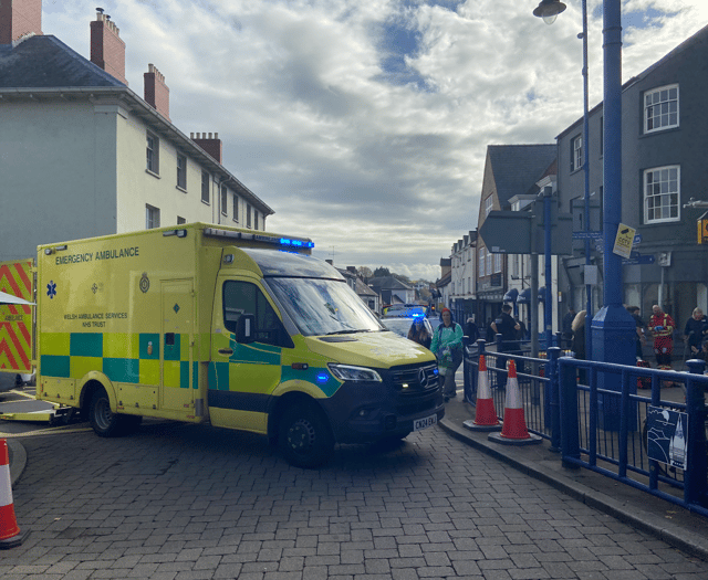 Major emergency service response in Abergavenny