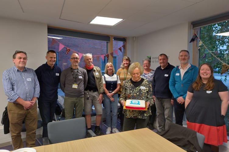 Benthyg volunteers from Monmouthshire pose for a photograph