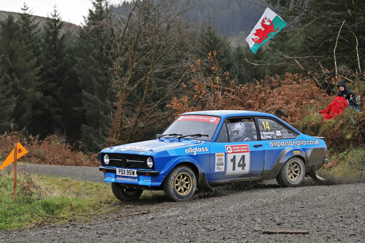 Ben Friend and Cliffy Simmons racing in a previous Roger Albert Clark Rally