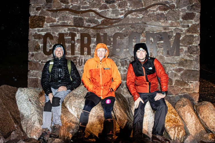 Athletes at the cairngorm mountain range