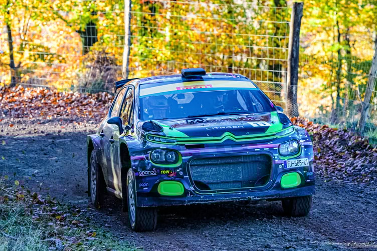 Rob Morris and Paul Spooner finished fifth in the Citroen C3 Rally2. Photo: Paul Mitchell Photography