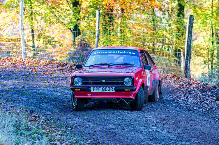 Damian Cole and Ian Allsop took a switch from gravel to the forest trails in the Ford Escort MK2