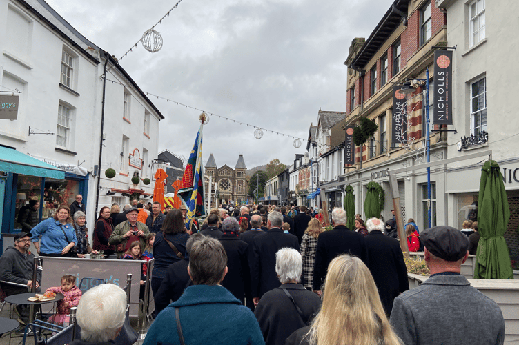 Abergavenny remembrance parade 2025