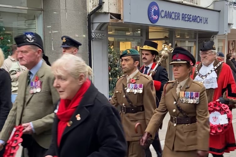 Abergavenny remembrance parade 2025