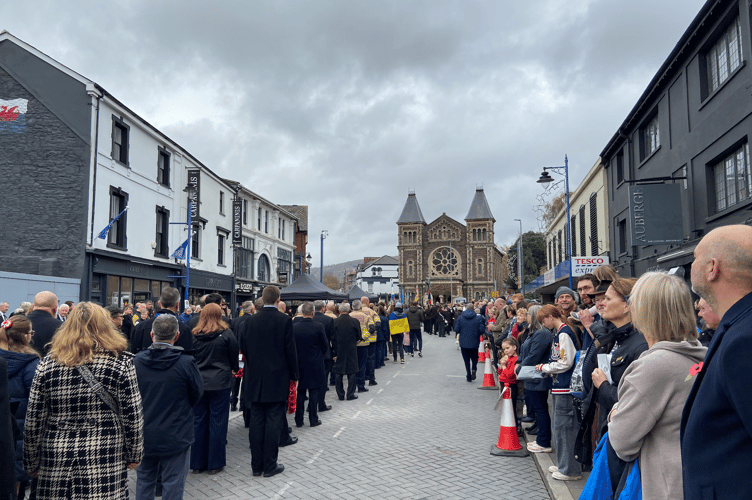 Abergavenny remembrance parade 2025
