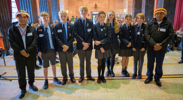 Students from Haberdashers' Monmouth and Monmouth Comprehensive attending YouthCOP 2024 in Cardiff
