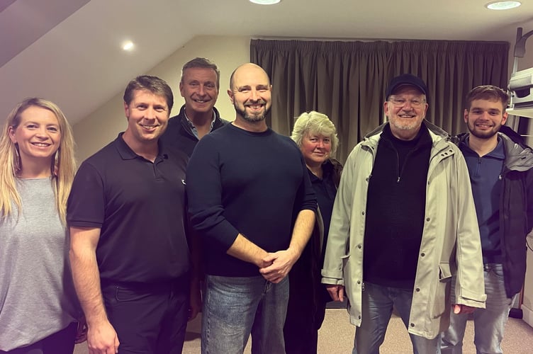 Richard Griffiths celebrates winning Park Ward in Abergavenny