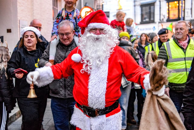 Town defies Claudia to switch on festive cheer