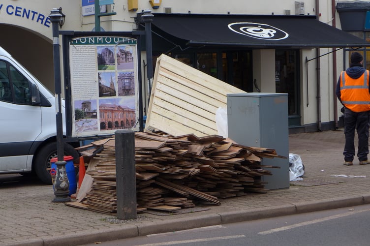 Rubbish waiting to be cleared