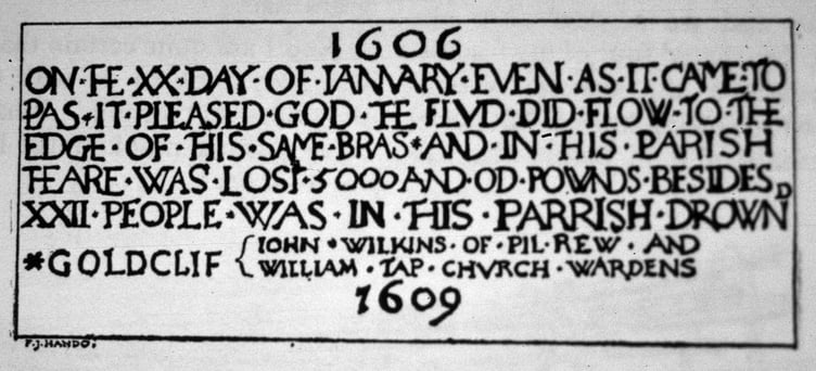 Goldcliff Flood Sign