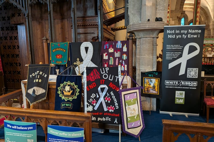 The display of banners in the church