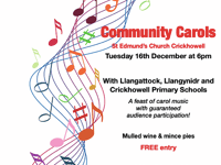 Community Carols in Crickhowell – a festive evening for all