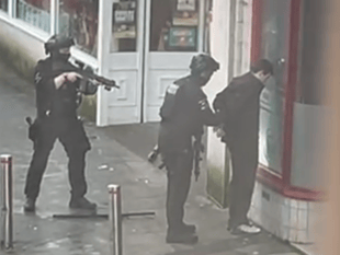 WATCH: Armed Police swarm the streets of Pontypool 
