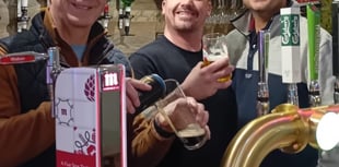 Celebrating the reopening of The Little Jockey pub