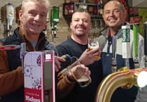 Celebrating the reopening of The Little Jockey pub