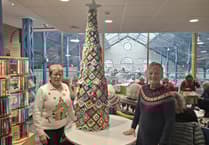 Take a look at this giant Christmas tree made entirely of wool