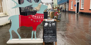 Hunting for reindeer in Abergavenny town centre!