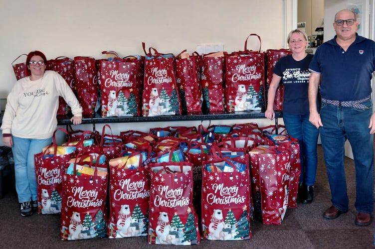 SSAFA South East Wales volunteers packing the hampers –