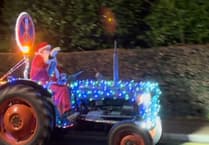 WATCH: As a trail of twinkling tractors lights up a dull December evening!