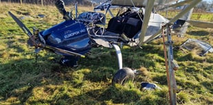 Crickhowell fire teams on the scene as light aircraft crash lands  