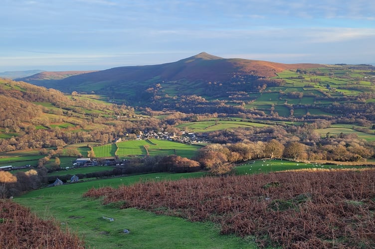 The SugarLoaf and Llanbedr from Table Mountain