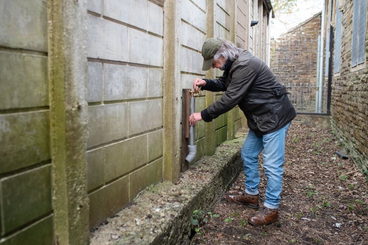 Protest outside taps
