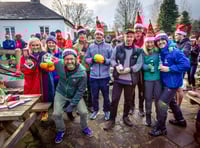 Fawr power as festive fell runners stride up Skirrid 